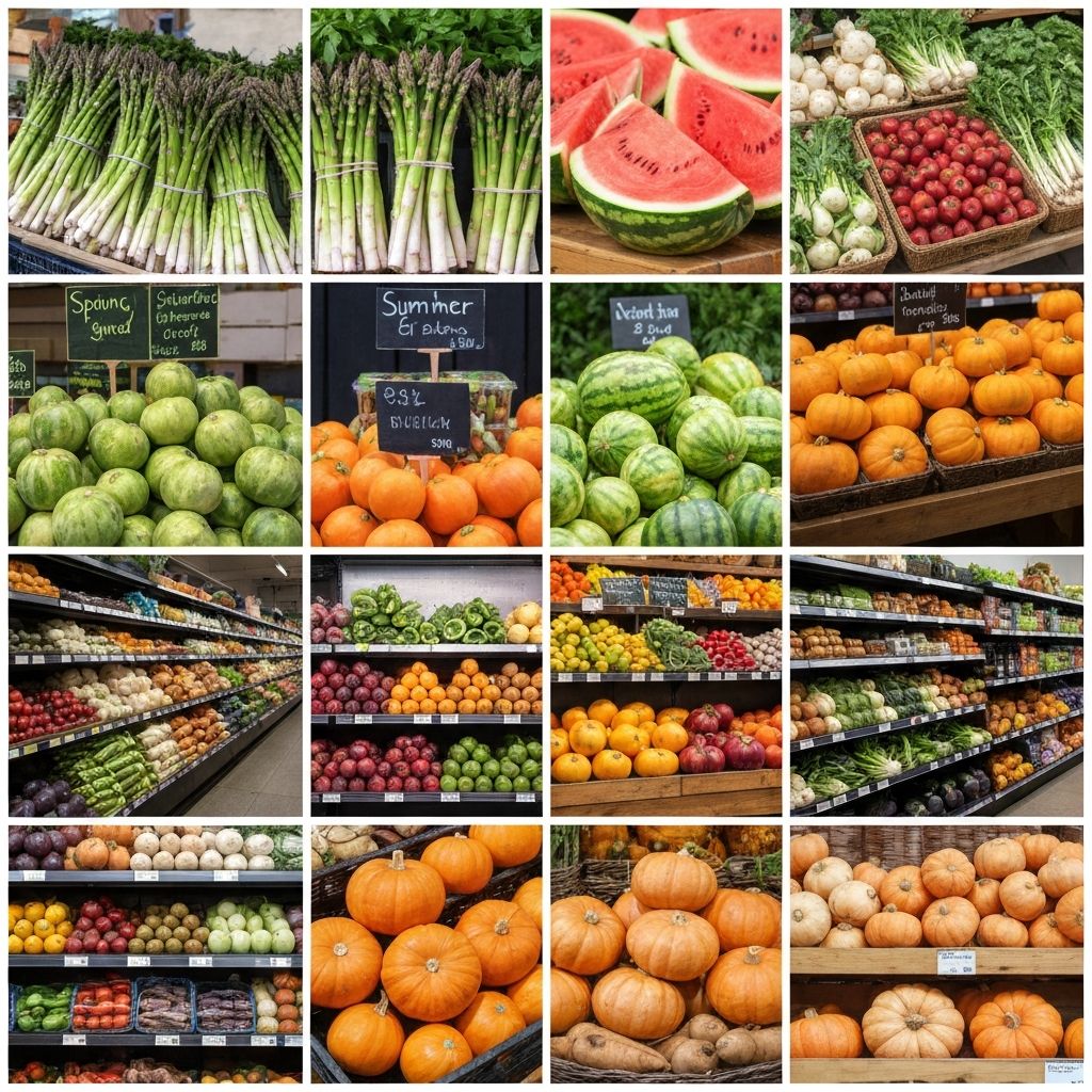 Seasonal food progression throughout the year